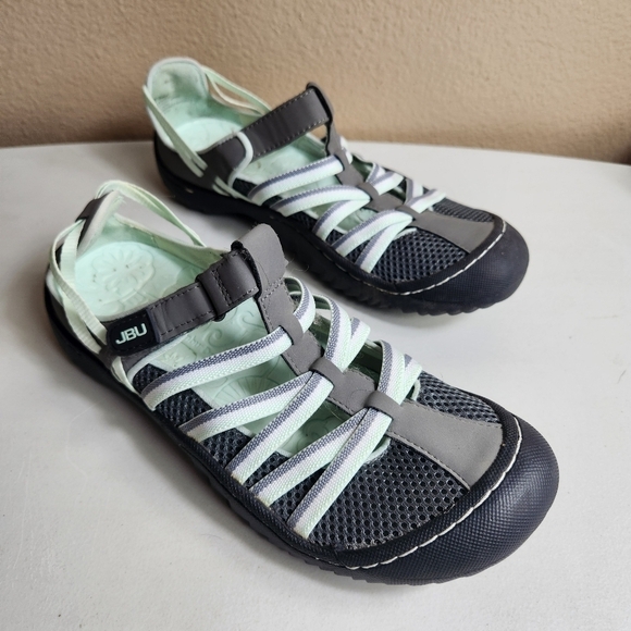 JBU by Jambu Womens Jetty Water/Hiking Closed Toe Gray/Mint Sandal-Size 6.5 - Picture 2 of 10
